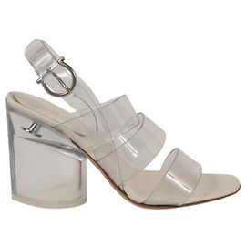 Salvatore Ferragamo Trezze 85 Sandale Weiß