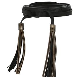 Bottega Veneta Fringe Leather Belt Black