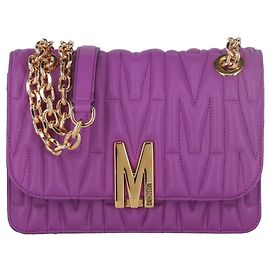 Moschino bolsa de ombro acolchoada M-Logo Roxo