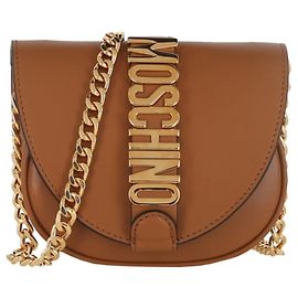 Moschino bolsa tiracolo cinto com logotipo Marrom