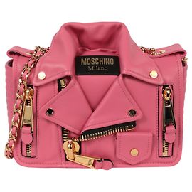 Moschino Nappa Biker-Tasche Pink