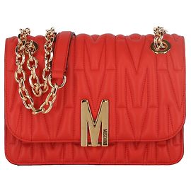 Moschino bolsa de ombro acolchoada M-Logo Vermelho