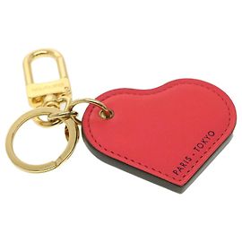LOUIS VUITTON Sofia Coppola Key Holder Leather Red M00260 LV Auth 41754 Red