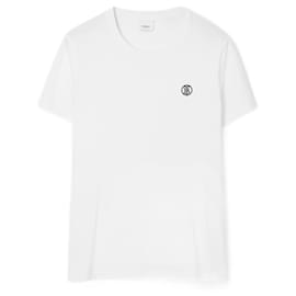 Burberry-Cotton T-shirt with monogram-Black,White