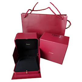 Cartier-Love Juc Bracelet jonc boîte doublée et sac en papier-Rouge
