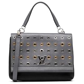Louis Vuitton-Louis Vuitton Gray Eyelet LockMe II-Brown