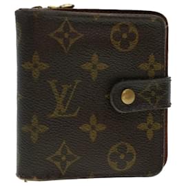 Louis Vuitton-LOUIS VUITTON Monogram Compact zip Wallet M61667 LV Auth 41577-Monograma