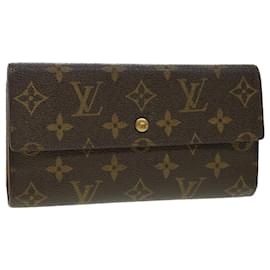 Louis Vuitton-LOUIS VUITTON Monogram Portefeuille International Cartera larga M61217 autenticación 41853-Monograma