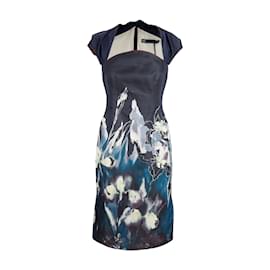 Autre Marque-6267 Iris-Radzmir-Kleid aus Seide mit Blumendruck-Mehrfarben