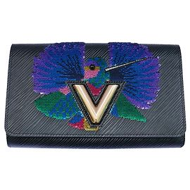 Louis Louise Borsa Louis Vuitton con paillettes Bird PM Twist Nero