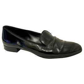 Saint Laurent patent loafers in black Black