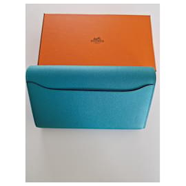 Hermès-Cartera larga CONSTANCE-Azul