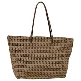 Fendi-fendi Zucchino Canvas Tote Bag brown 2454 8BH025 023 Auth rd5040-Brown
