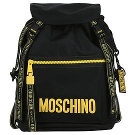 Moschino Recycled Nylon Logo Backpack Black