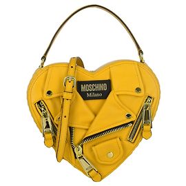 Borsa a tracolla Moschino Biker Jacket cuore Giallo