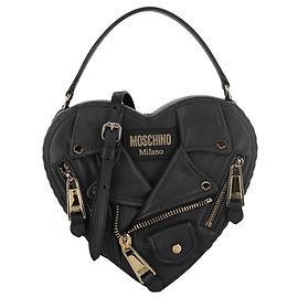 Borsa a tracolla Moschino Biker Jacket cuore Nero