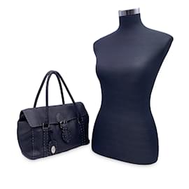 Fendi-Sac à main Linda en cuir noir Selleria-Noir