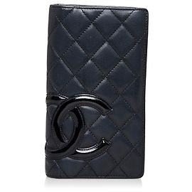 Chanel Black Cambon Ligne Long Wallet Black