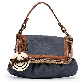 Fendi Blue Mini Denim Chef Flap Blue Other