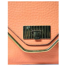 Chloé Chloe Medium Sally Shoulder Bag in Orange Leather Orange