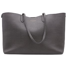 Alexander McQueen – Graue mittelgroße Shopper-Tasche aus grauem geprägtem Leder, Produktcode 479996DZS0M1250 Grau
