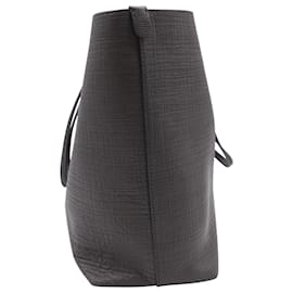 Alexander Mcqueen-Alexander McQueen Grey Medium Shopper Tote Bag in Grey Embossed Leather-Grey