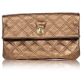 Marc Jacobs Clutch Eugenie Bronze Marrom
