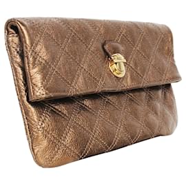 Marc Jacobs-Bronze Eugenie Clutch-Brown