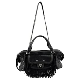 Chanel-CHANEL- Paris Dallas Large Calfskin PonyHair Fringe Bowling - Shoulder bag-Black