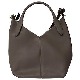 Anya Hindmarch Sac Hobo Build a Bag Circles en Cuir Gris Gris