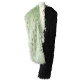 Dries Van Noten-Dries Van Noten Shaggy Oversized Scarf in Multicolor Faux Fur-Multiple colors