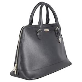 Versace-Versace Collection Tote Bag in Black Leather-Black