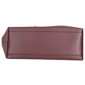 Bolso de compras Saint Laurent East West Tote en cuero rojo burdeos Burdeos