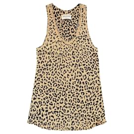 Débardeur en maille Zadig & Voltaire Beige Motif Léopard Noir Noir Beige