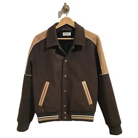 SAINT LAURENT Giacche T.Lana internazionale S Marrone