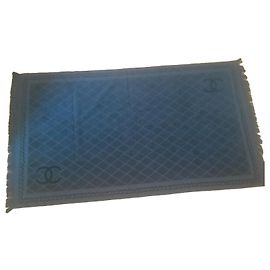 Toalla de playa Chanel Misira de algodón azul oscuro Azul oscuro