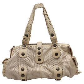 Chloé Borsa Silverado in pitone beige e cipria Carne