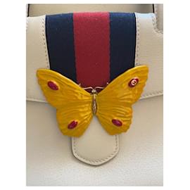 Gucci-Gucci-Schmetterlings-Einkaufstasche-Creme