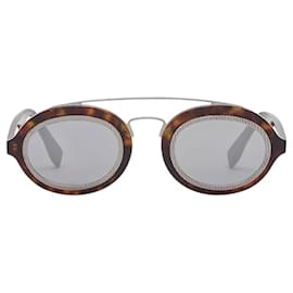 Fendi-FF Around catwalk sunglasses-Brown