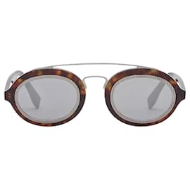 Fendi-occhiali da sole da sfilata FF Around-Marrone
