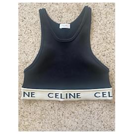 Céline-Reggiseno Celine in jersey tecnico-Nero