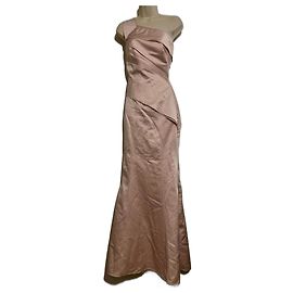Vera Wang Einschultriges Abendkleid Pink