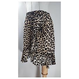 Ganni-die Röcke-Mehrfarben,Leopardenprint