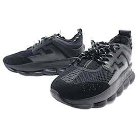 Versace-NEW VERSACE SHOES SNEAKER CHAIN REACTION DSU7071E 45 IT 46 SNEAKERS-Black