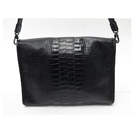 Moss Python Leather Shoulder Bag Clutch