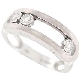 MESSIKA MOVE ANEL CLÁSSICO 03998-WG 53 diamantes 0.25ct ouro branco 18K RING Prata