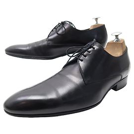 Scarpe Christian Dior 12EBM 41.5 SCARPE DERBY . IN PELLE NERA Nero