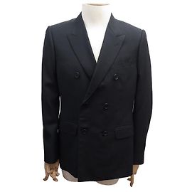Céline NEW CELINE BLAZER CLASSIC GABARDINE JACKET 52 50 M WOOL SLIMANE JACKET Black