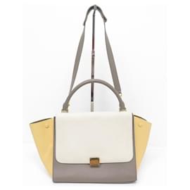 Céline-BORSA A MANO CELINE TRAPEZE MEDIA IN PELLE TRICOLORE BORSA A MANO-Multicolore