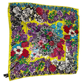 Versace Sciarpa seta Multicolore Giallo